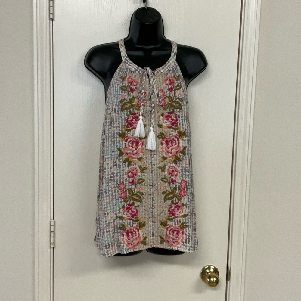 Savanna Jane Floral Embroidered Sleeveless Top